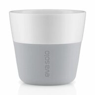 Eva Solo Becher Caff&eacute; Lungo Marmor Grau 230 ml 2er Set, Porzellan