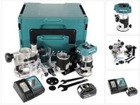 Makita Oberfr&auml;se DRT 50 RT1J X2 18 V Li-Ion Akku Brushless...