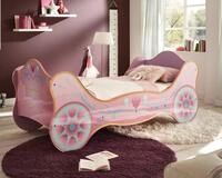 Begabino Autobett Kinderbett Prinzessin Kutsche Lila Glanz 90x200 cm