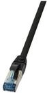 LogiLink LOGILINK Patchkabel PUR CAT.6A S/FTP schwarz 50m Netzwerkkabel