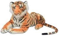 vidaXL Greifspielzeug Tiger Kuscheltier Pl&uuml;sch Braun XXL