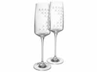 JOOP! Sektglas JOOP! LIVING - FADED CORNFLOWER Champagnerglas 2er Set, Glas