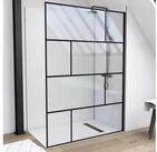 Marwell Walk-in-Dusche Bricks, Einscheibensicherheitsglas, ohne Haltestange,...