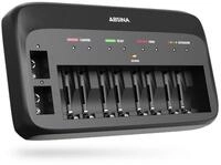 ABSINA X10 Akkuladeger&auml;t f&uuml;r AA, AAA & 9V - Batterieladeger&auml;t f&uuml;r NiMH Akkus