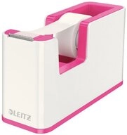 LEITZ Klebeband Leitz Klebeband-Abroller WOW 5364 Wei&szlig;, Pink Rollenbreite...