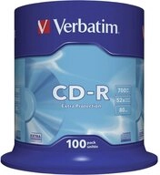 Verbatim CD-Rohling 100 Verbatim Rohlinge CD-R Extra Protection 80Min 700MB 52x