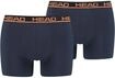 Boxer HEAD "HEAD BASIC BOXER 2P", Herren, Gr. XXL, bunt (orange, blau), Obermaterial: