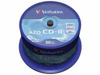 Verbatim CD-Rohling CD-R 700MB 52x AZO Crystal 50er Spindel