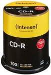 Intenso CD-Rohling CD-R80 700 MB 52x 100er Spindel 1001126