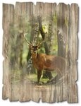 Artland Holzbild Hirsch 4 - Wald, Wildtiere (1 St)
