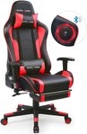 GTPLAYER Gaming-Stuhl B&uuml;rostuhl Gamer Stuhl mit Fu&szlig;st&uuml;tzen Bluetooth Lautsprecher,