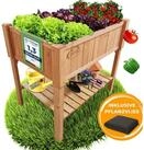 Coemo Hochbeet (1 St), mit Ablage Kr&auml;uterbeet 90x40 Pflanztrog inkl. Pflanzvlies