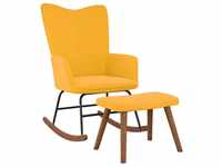 vidaXL Rocking Chair with Footrest Mustard Yellow