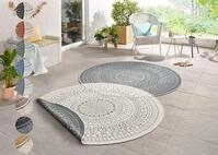 HANSE Home Teppich Porto Wendeteppich, rund, H&ouml;he: 5 mm, In-& Outdoor, Wetterfest,