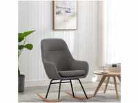 vidaXL Rocking Chair in Fabric Grey