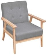 vidaXL Sessel vidaXL Sessel Hellgrau Stoff