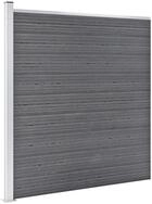 vidaXL Gartenzaun, Zaunelement WPC 353&times;186 cm Grau