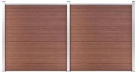 vidaXL Gartenzaun Gartenzaun WPC 353&times;186 cm Braun, (1-St)
