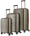 travelite Trolleyset AIR BASE 3-teilig Reisekoffer Hartschale, 4 Rollen, (Set),...