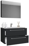 VCM Waschtisch 3tlg-Badinos2SB 109x80x46cm (Set, 3-St., 1x Unterschrank 1x