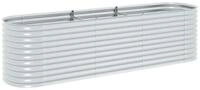 vidaXL Hochbeet Garten-Hochbeet 320x80x81 cm Verzinkter Stahl Silbern (1 St)
