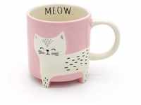 Winkee Tasse Kaffeebecher Tasse Jumbotasse Katze Tiertasse 500ml, Keramik,