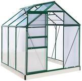 BRAST Gew&auml;chshaus Aluminium mit Fundament rostfrei 190x190x195cm T&Uuml;V gepr&uuml;ft,