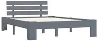 vidaXL Bettgestell 140 x 200 cm Massivholzbett Grau Kiefer 140x200 cm Bett...