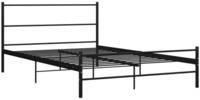 vidaXL Bettgestell, Bettrahmen Schwarz Metall 120x200 cm