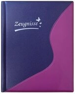 Idena Organisationsmappe Zeugnismappe, DIN A4, Violett, mit 12 festen H&uuml;llen