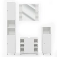 Vicco Badm&ouml;bel-Set Fynn, Wei&szlig;, 4-teilig, (4-er Set, 4-St., 4er Set) wei&szlig;