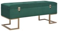 vidaXL Sitzbank Bank mit Staufach 105 cm Gr&uuml;n Samt