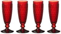 Villeroy & Boch Sektglas Boston Coloured, Kristallglas, Sp&uuml;lmaschinengeeignet, Rot,
