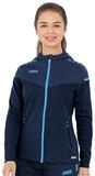 Jako Trainingsjacke Kapuzenjacke Champ 2.0 (100% Polyester) marineblau/hellblau Damen