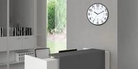 unilux Uhr Wanduhr Maxi Wave 37,5cm schwarz