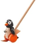 Selecta Schiebestab Kleinkindwelt Holz Pingo Schiebefigur Schiebespielzeug Pinguin