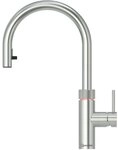 QUOOKER K&uuml;chenarmatur Flex Round COMBI Reservoir, CUBE Voll-Edelstahl FXRSST COMBI