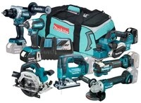 Makita Akku-Schlagbohrschrauber DLX7019TX1 Werkzeug-Satz f&uuml;r Profis in robuster