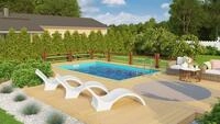 Karibu Rechteckpool Massivholzpool kdi Schwimmbecken Gartenpool, Massivholz,