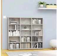 vidaXL Regal 100 x 23 x 895 cm CD-Regal Betongrau 102x23x89,5 cm Spanplatte...