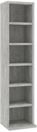 vidaXL Regal NA CD-Schrank Betongrau 21x20x88 cm Spanplatte