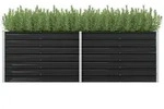 vidaXL Hochbeet 240 x 80 x 77 cm Garten-Hochbeet Anthrazit 240x80x77 cm...