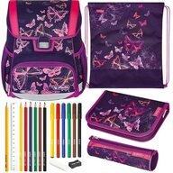 Herlitz Schulranzen Set Loop Plus 10-teilig 2026 M&auml;dchen Butterflies