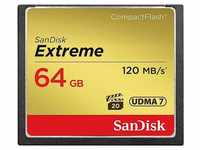 Sandisk Extreme Speicherkarte (64 GB, 120, 120 MB/s Lesegeschwindigkeit, für