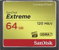 Sandisk CF Extreme Speicherkarte (64 GB, 120 MB/s Lesegeschwindigkeit)