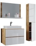 VCM Waschtisch 4-tlg. Waschplatz Waschtisch Lendas L Schublade (Set, 4-St., 1x