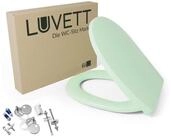 LUVETT WC-Sitz C100 mit Absenkautomatik, Duroplast Antibakteriell, Universelle O-Form