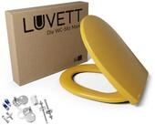 LUVETT WC-Sitz C100 mit Absenkautomatik, Duroplast Antibakteriell, Universelle O-Form