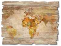 Artland Holzbild Weltkarte, Landkarten (1 St)