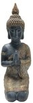 Dehner Gartenfigur Buddha, 70 x 33 x 25 m, Magnesia, schwarz/gold, Elegante...